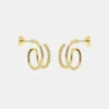 AND COPENHAGEN Shiny Double Swirl Hoops