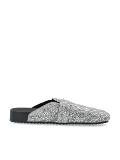 BIANCO MEDINA Sand Mule Simili Stones Silver