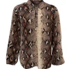 BLACK COLOUR Bcluna Blouse Collar Python