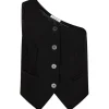 CO' COUTURE Vola Asym Tailor Vest Black