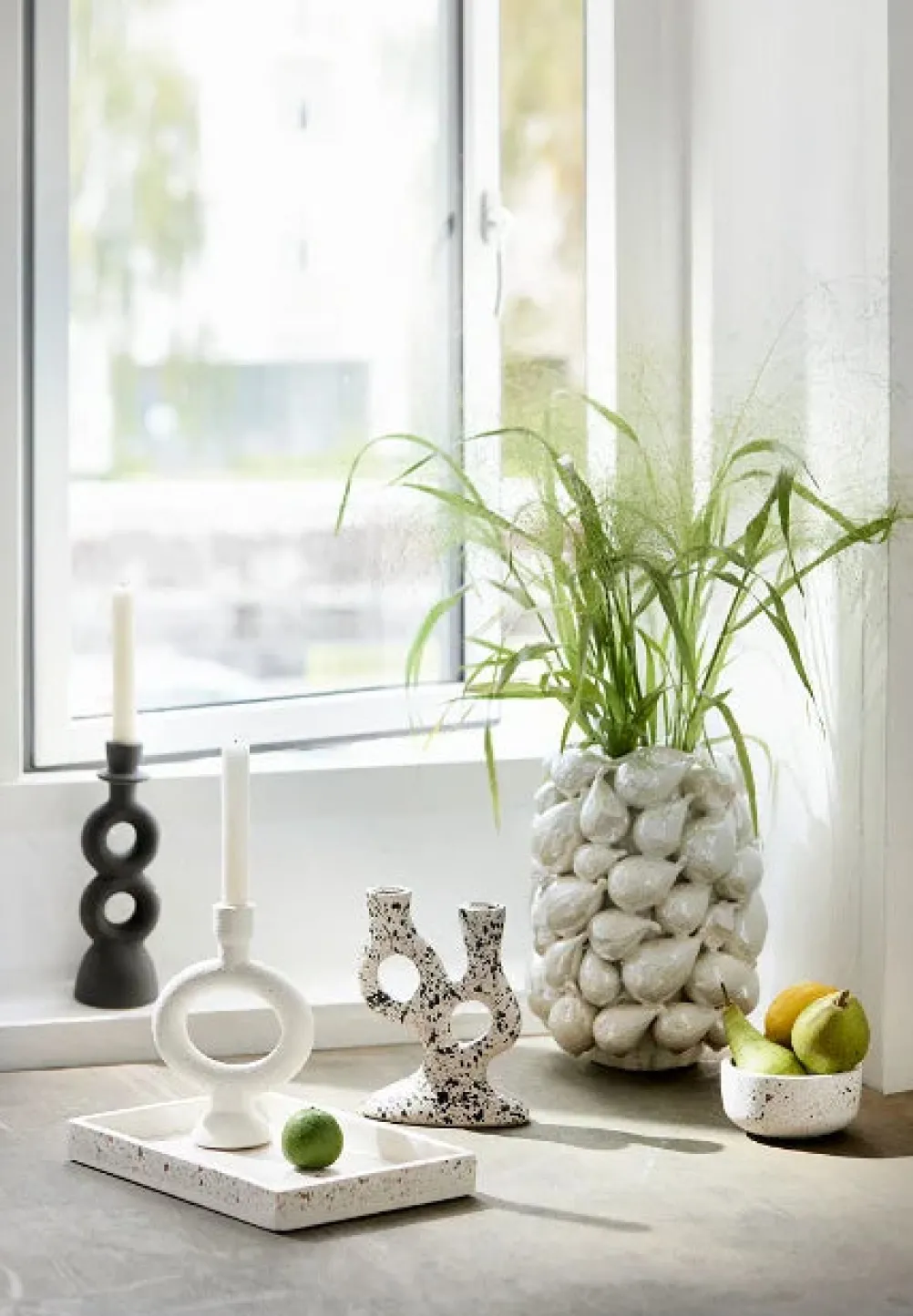 COZY LIVING Candle Holder White