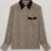HEYANNO Petite Flower Shirt Black