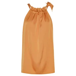 KARMAMIA Ruffle Tie Top Mango