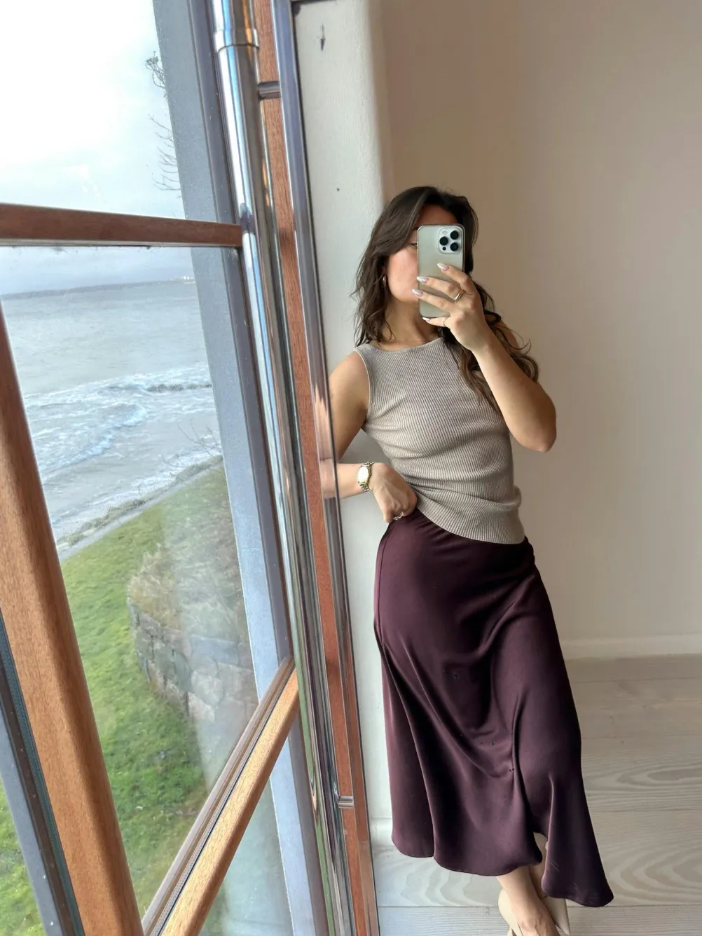 NEO NOIR Bovary Skirt Burgundy
