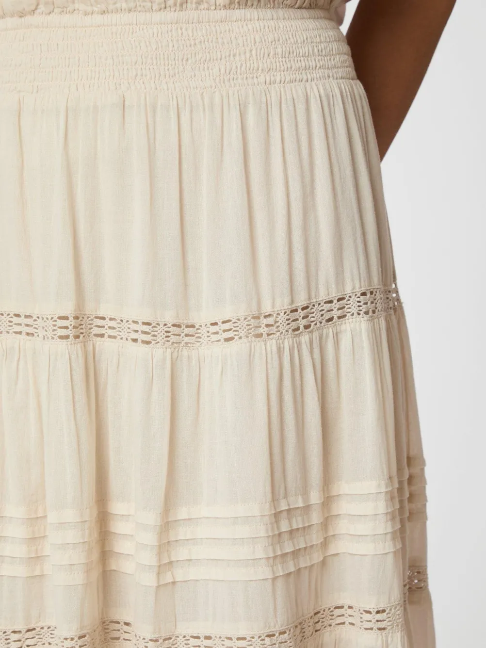 NEO NOIR Felicia Voile Skirt Ivory
