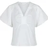 NEO NOIR Irina Poplin Blouse Hvid