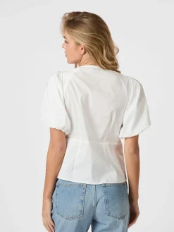 NEO NOIR Irina Poplin Blouse Hvid