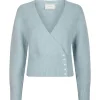 NEO NOIR Kilua Fluffy Wrap Knit Blouse