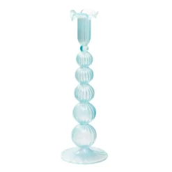 ANNA+NINA Cloudy Glas Lysestage Lyseblå 29 cm