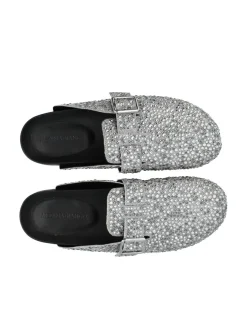 BIANCO MEDINA Sand Mule Simili Stones Silver